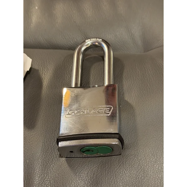 Schlage KS41F1200 chrome-plated brass interchangeable-core (SFIC) padlock with BEST high-security core