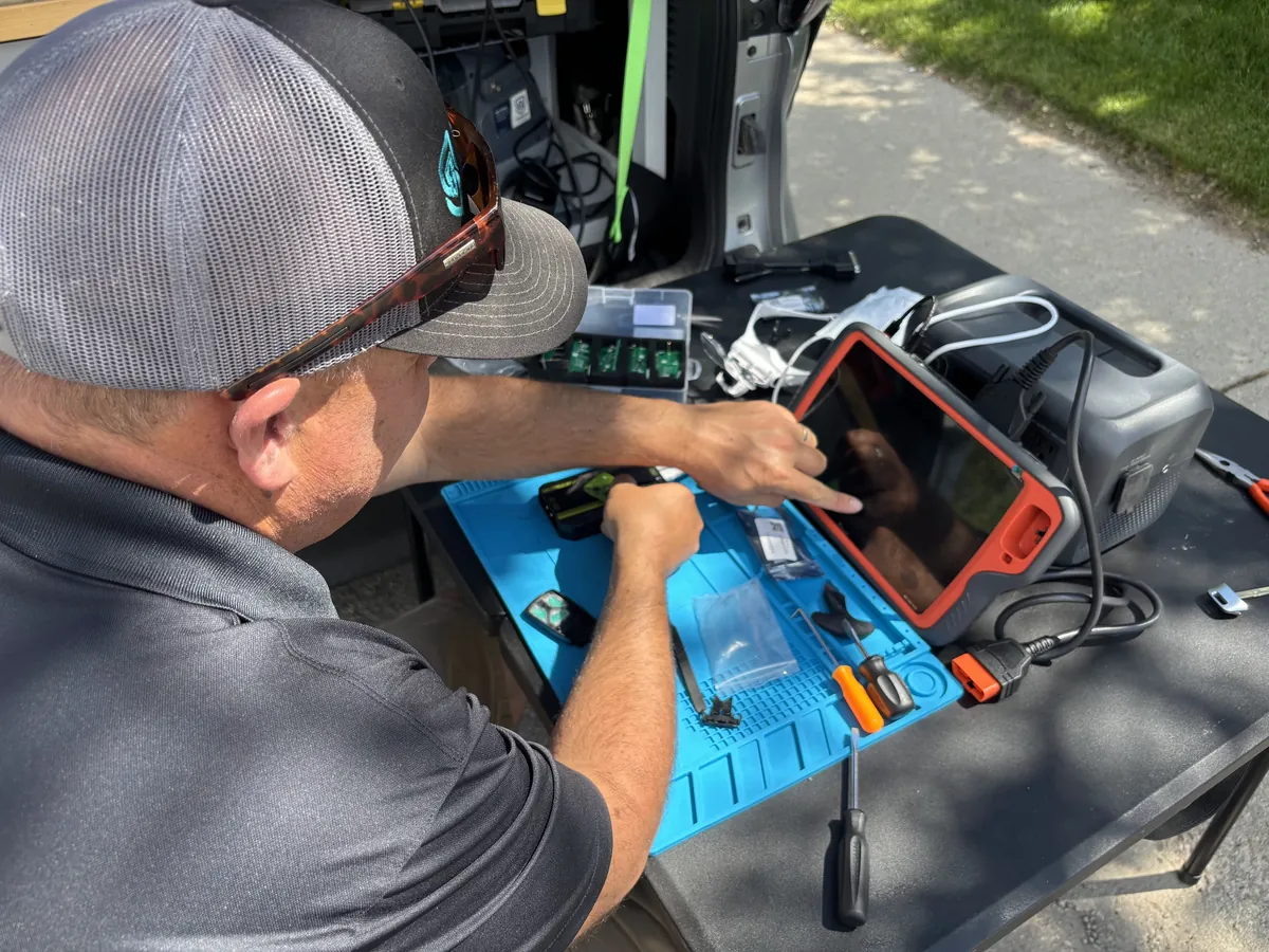 Locksmith programming equipment on site